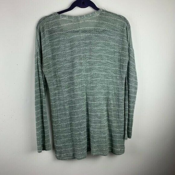 Pink Rose Size Large Womens Sweater Semi Sheer High Low Tunic Long Sleeve - Picture 5 of 6